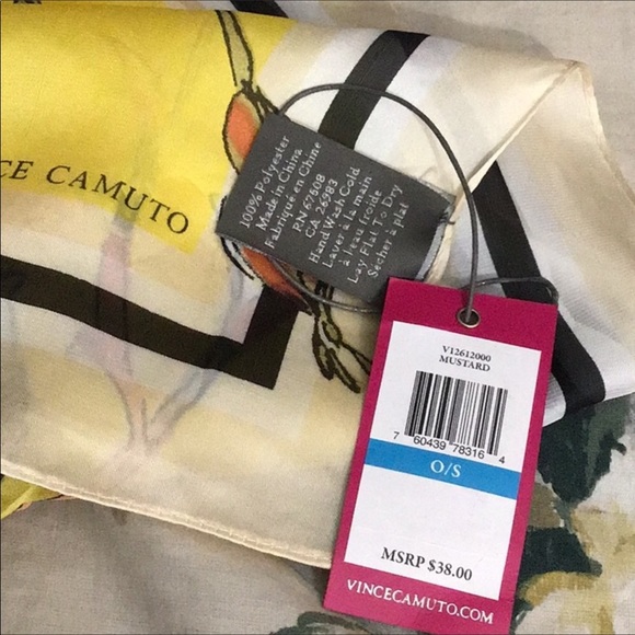 VINCE. CAMUTO.  SILK. SCARFS  FINE - Picture 4 of 5